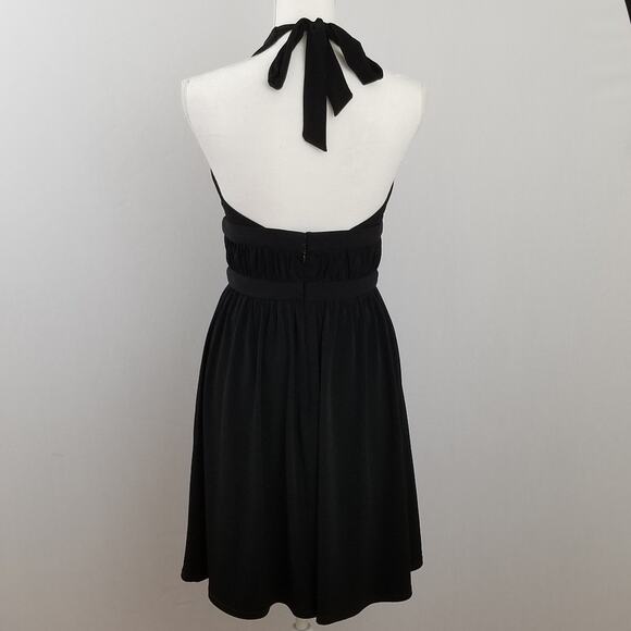 NWT ABS Allen Schwartz Black Halter Dress - Picture 5 of 8